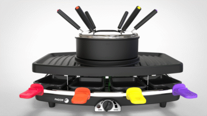 Raclette Grill avec fondue 3en1 1100W - FG816