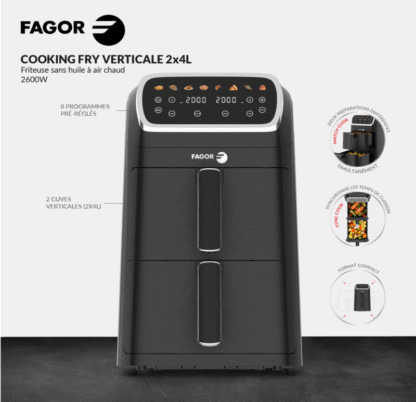 Cooking Fry verticale 2*4L - FGEDEN8 – Image 2