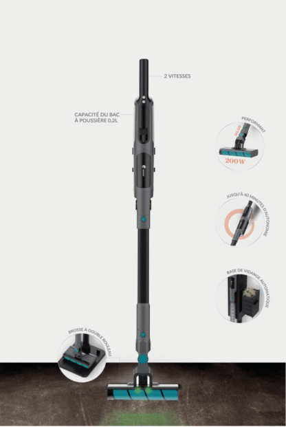 Aspirateur balai numérique avec base de vidange automatique - FGA1059 – Image 15