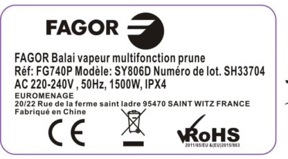 Balai vapeur multifonction FAGOR Prune - FG740P – Image 6