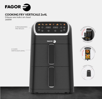 Cooking Fry verticale 2*4L - FG7503 – Image 2