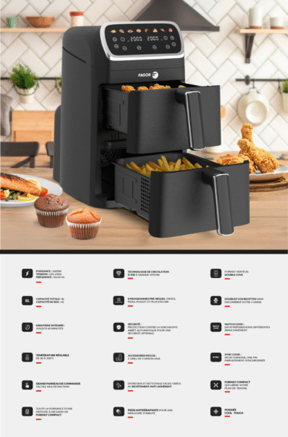 Cooking Fry verticale 2*4L - FG7503 – Image 8
