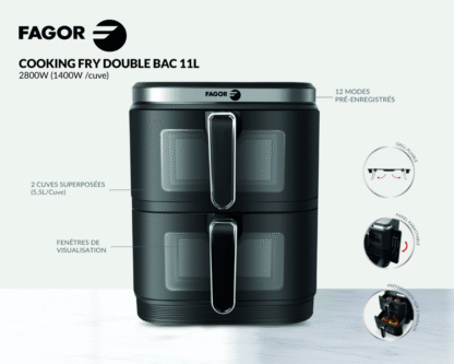 Cooking Fry double bac 11L (5.5Lx2) - FG4011 – Image 13