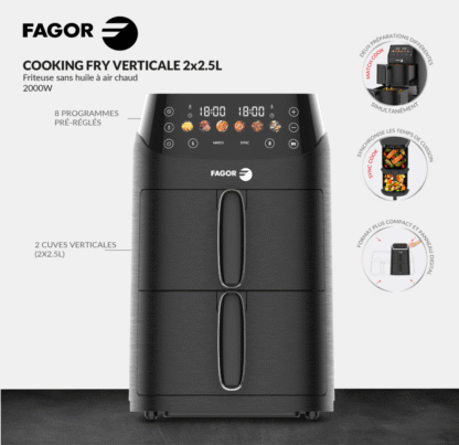 Cooking Fry verticale 2*2.5L -  FG3301 – Image 3