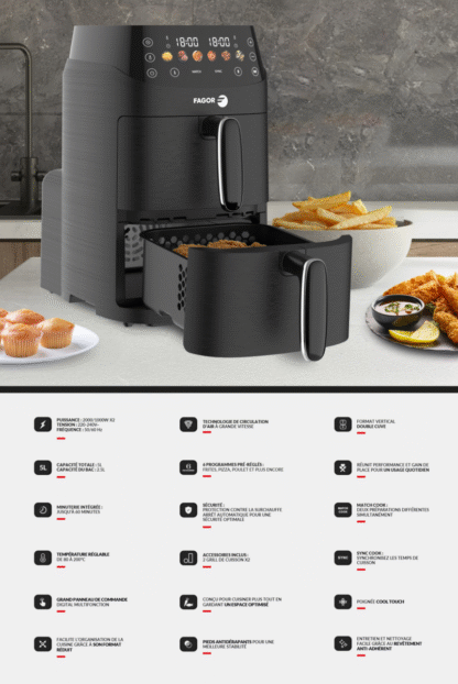 Cooking Fry verticale 2*2.5L -  FG3301 – Image 8