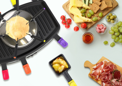 Raclette Grill avec fondue 3en1 1100W - FG816 – Image 9