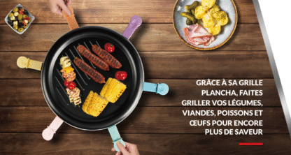 Raclette grill 6 personnes 1000W - fg107 – Image 7