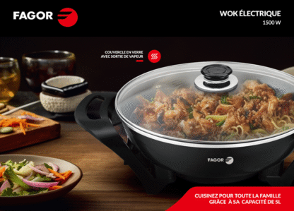 Wok électrique 5L1500W - FGW5L – Image 4