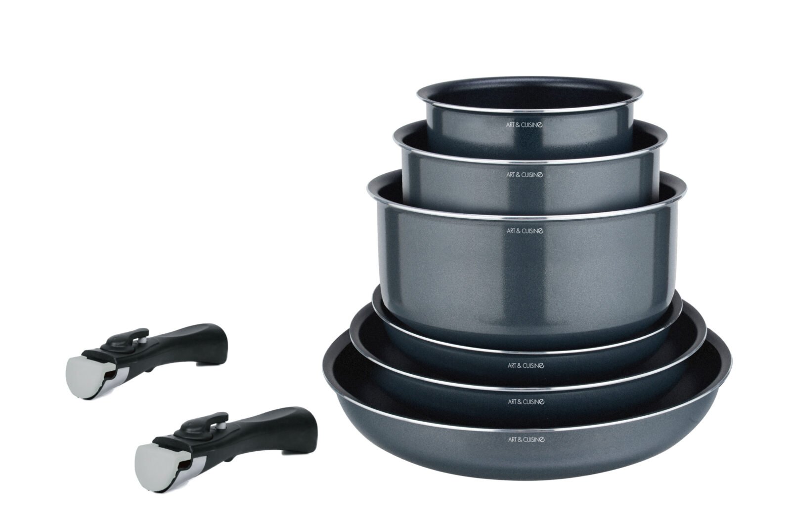 Batterie FAGOR 8 pièces aluminium amovible gris